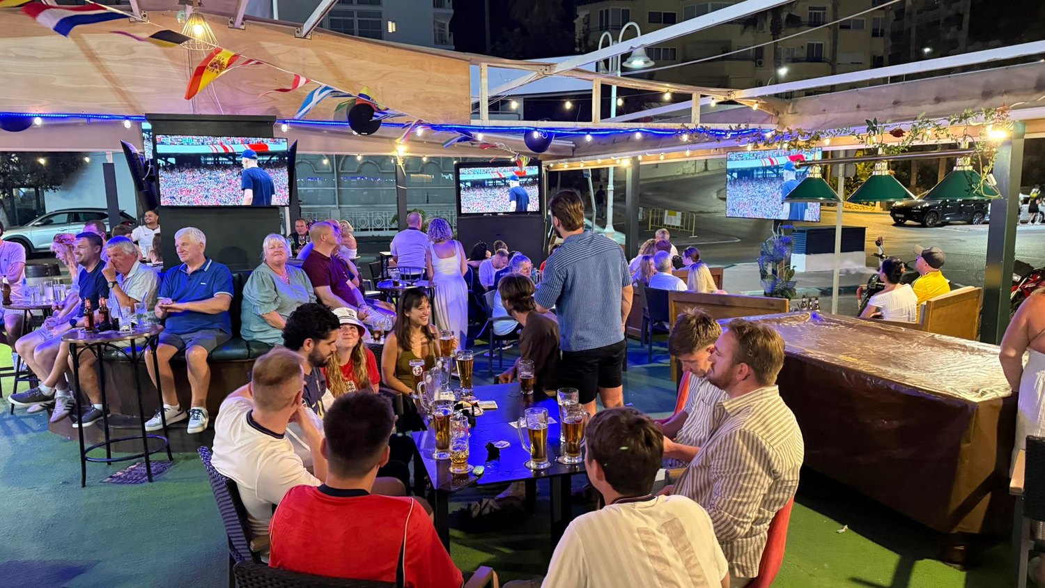 Midweek football under the lights at Puerto Marina at MT Pockets, Puerto Marina Benalm&aacute;dena